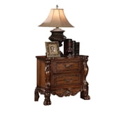 Cherry Oak Finish Nightstand | Ideal for Master Bedroom Storage | Dovetail Drawer Design | Solve Bedroom Clutter