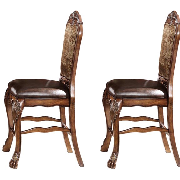 Cherry Oak and Beige Chairs | Match Counter Height Tables