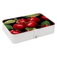 thumbnail image 1 of Cherry PU Leather Jewelry Display Organizer Box Display Case Portable Earring Holder with Removable Compartment, 1 of 6