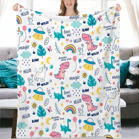 Funny Animal Cartoon Blanket Ultra Soft Flannel Blankets SuitableBedding Couch Living Room All Season 40"x60"