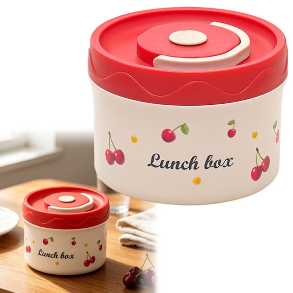 Cherry Pattern 316 Stainless Lunch Box with Lid, Leak Proof Meal Prep Container, Portable Food Storage for Students Travel, Multiple Sizes & Sets Available