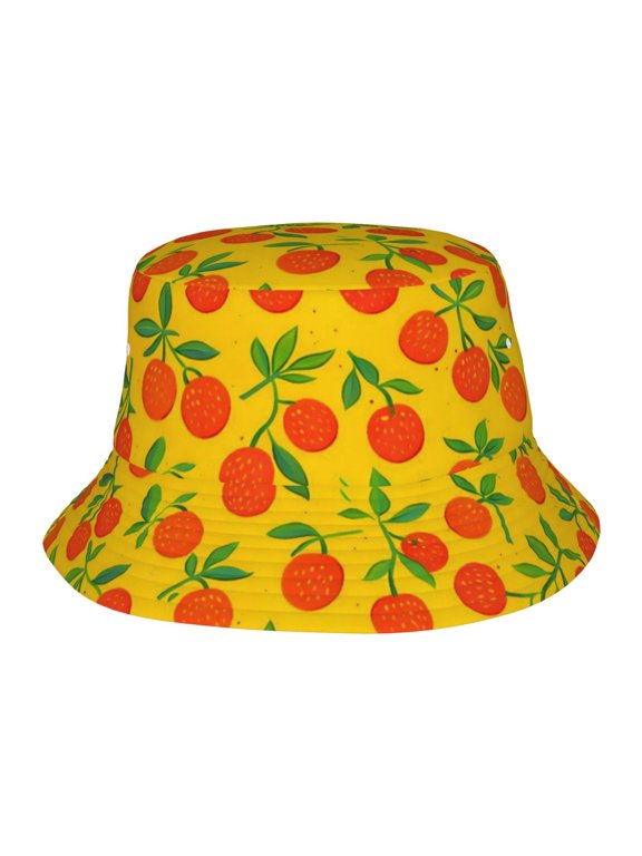 Cherry Pattern Fisherman's Hat Casual and Breathable Sun Hat for Men and Women