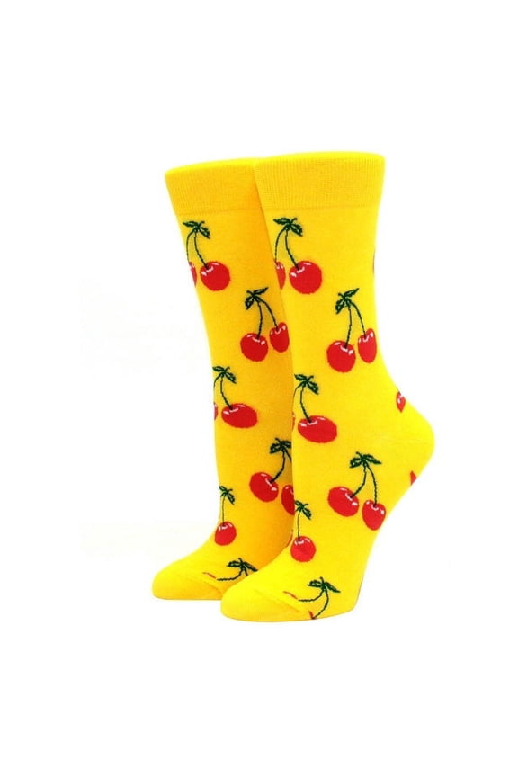 Cherry Pattern Patterned Sock from the Sock Panda (Adult Medium - Women's Shoe Sizes 5-10)