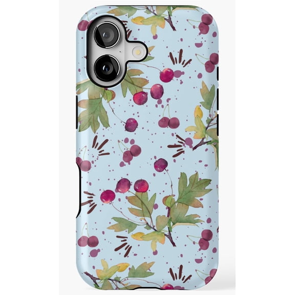 Cherry Pattern Summer Fruit Design Retro Style Phone Case for iPhone 17 16 15 14 13 12 11 Pro Max