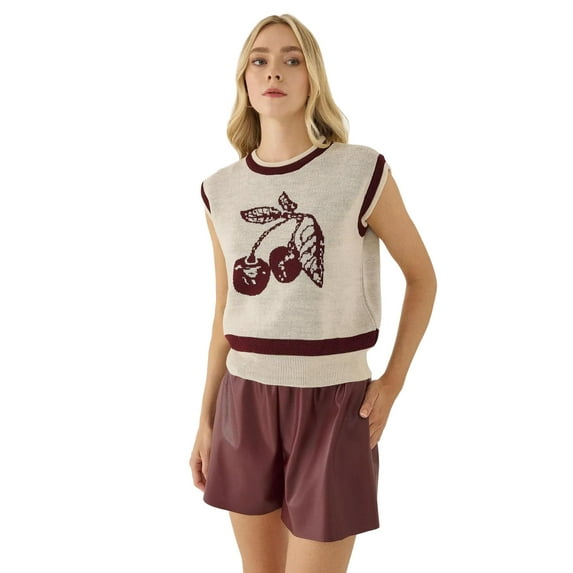 Cherry Patterned Sweater