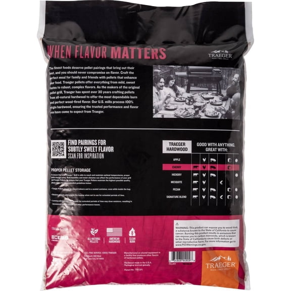 Cherry Pellets 18lbs Wood for Grill