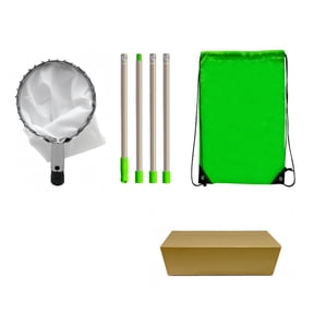 Cherry Picker, Fruit Picker 5.25 Ft Fruit Picker Pole with Basket Telescoping Stainless Steel Adjustable Fruit Picker Pole with Metal Teeth Basket Suit for Lemon Pear Mango, Fruit Picker Pole