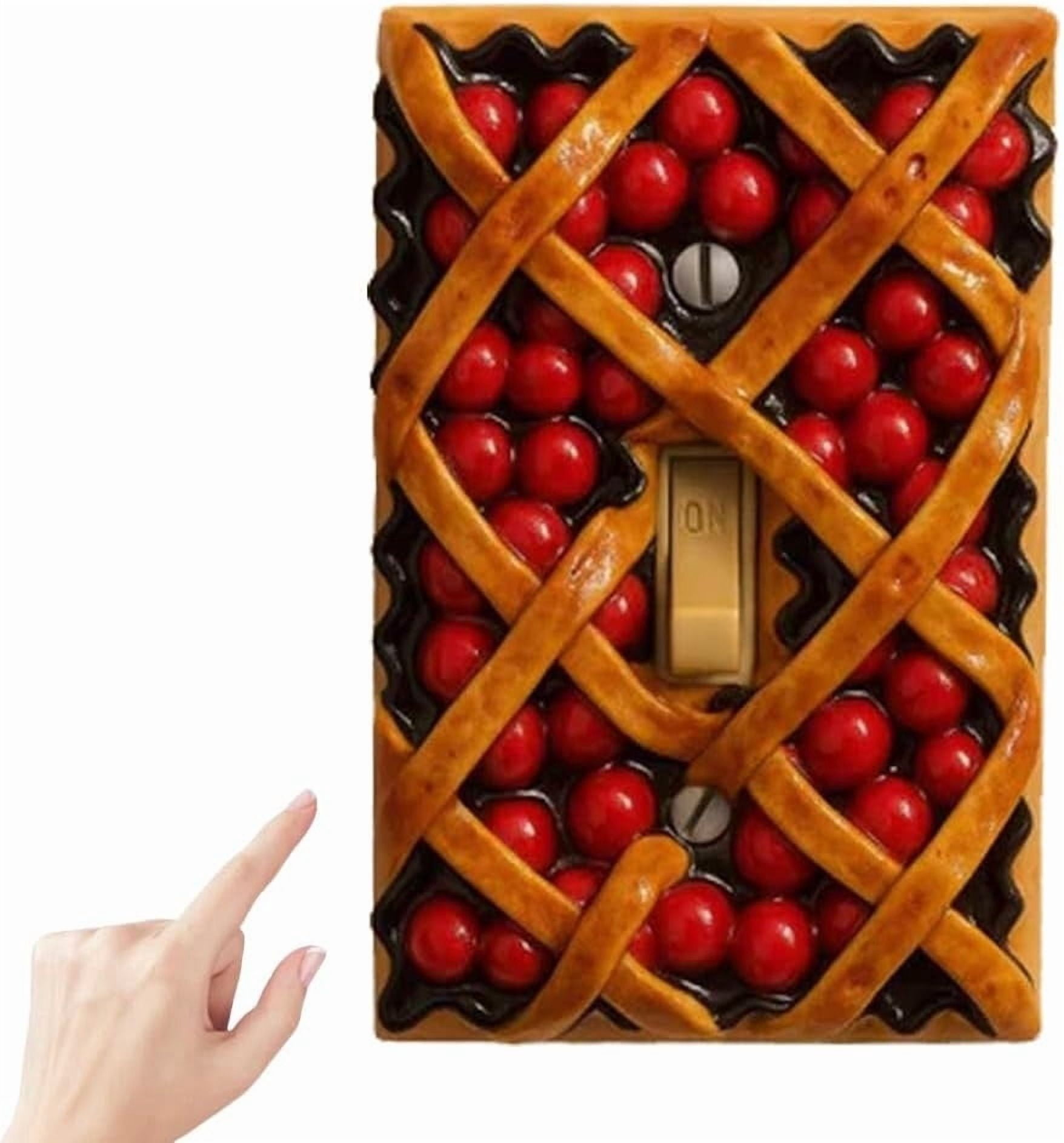 Cherry Pie-Style Switch Decoration, Realistic Resin 3D Cherry Light ...