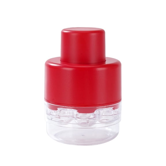 Cherry Pit Remover Fruit Core Separator Stoner Machine 7 Holes Press Down Durable Multi Pitter For Fresh Olive Jujube Sweet Pies Baking Summer Party，Red