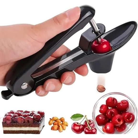 Cherry Pitter, Cherry Pit Remover Tool, Olives Pitter Cherry Seed Core Stoner Seed Tool with Lock Design, Durable Cherries Corer Fruit Pit Remover for Cherry Jam$$Home Decor, Kitchen, & Other