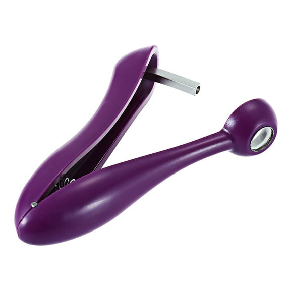 Cherry Pitter,Heavy-Duty Stainless Steel Olive and Cherry Pitters Corer Tool with Space-Saving Lock Design,Multi-Function Cherries Stoner Seed Remover Tool for Making Cherry Jam (Purple,1pcs)