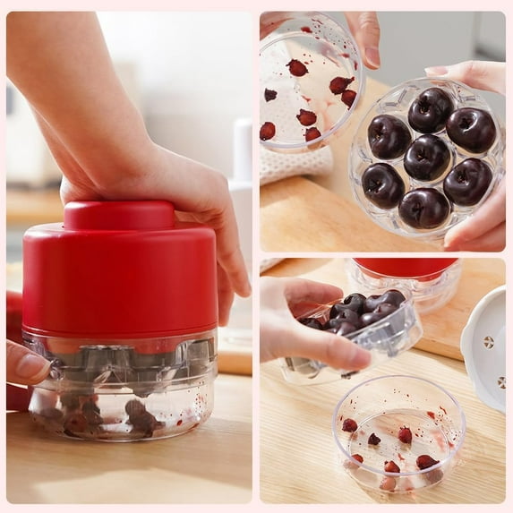 Cherry Pitter Multiple, Cherry Pitter Portable Cherry Core Remover, with 7 Individual Holes,Easy to Use,Multi-Function Cherries Stoner Seed Remover Tool for Making Cherry Jam