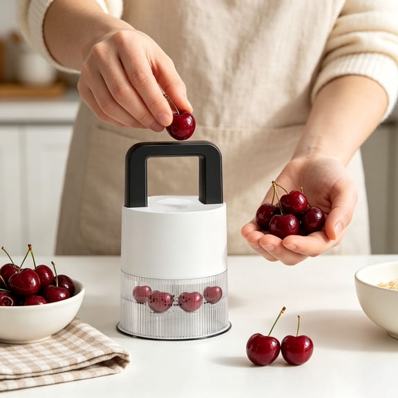 Cherry Pitter Multiple, Cherrys Pitter Corer Tool, Quick Portable Cherry Pitting Tool, Easy to Use for Making Cherry Jam Pit 7 Cherries at Once, Saving Time & Effort Dishwasher Safe