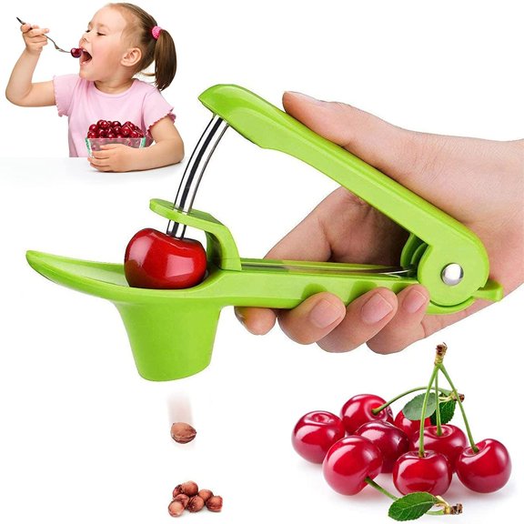 Cherry Pitter Tool,Cherry Pitter Cherry Stone Remover Tool for Making Cherry Jam Cherries Corer Pitter Tool，Cherry Pitter Olive Pitter with Space-Saving Lock Design