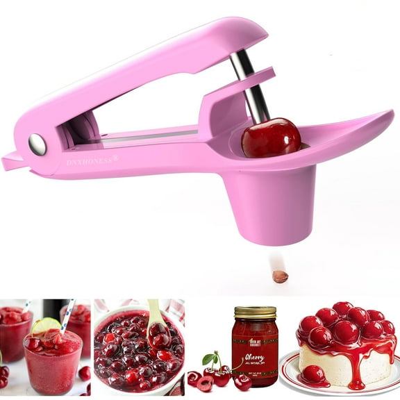 Cherry Pitter Tool for Kids, Heavy-Duty Cherry Pitters Corer Tool with Space-Saving Lock Design, Multi-Function Cherries Stoner Seed Remover Tool for Making Cherry Jam