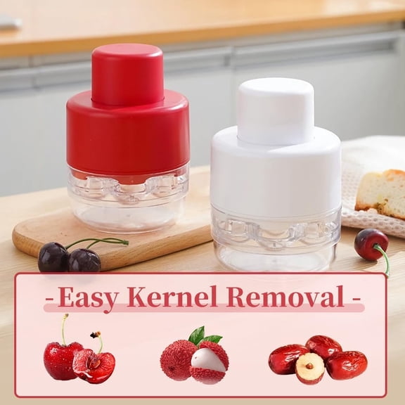 Cherry Pitter Tool Pit Remover, 2025 Upgraded 7-in-1 Portable Cherry Core Remover Stoner Pitter Quick Release, Multiple Corer Tool for for Kitchen, Cake Shop, Fruit Salad