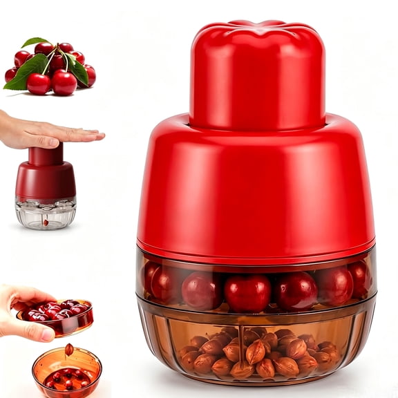 Cherry Pitter Tool Pit Remover, Handheld Cherry Pitter Plunger, 7-in-1 Cherry & Olive Pitter ToolCherry Pitter Tool Pit Remover for Kitchen CherryJam