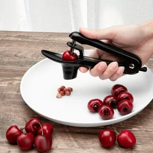 Cherry Pitter Tool Stainless Steel Corer Handheld Push Design With Lock For Jam