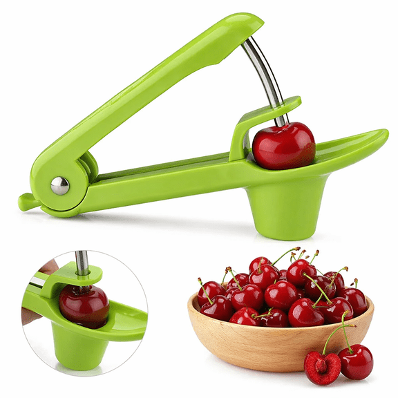 Artrylin Cherry Pitters Tool Cherry Pitter Stoner Olive Pitters Tool Cherry Pitter Core Remover with ABS Cover Stainless Steel Construction Space-Saving Lock Design，Green