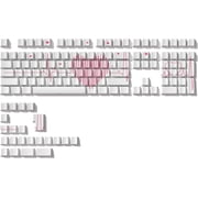 Cherry Profile PBT Keycaps, Heart Design Custom Set, 130 count White | Custom Keycap Set with Dye Sublimation, Side Printed Key Caps Suitable for Cherry Gateron MX Switches Mechanical Keyboard