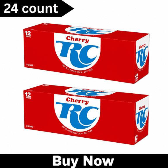Cherry RC Cola Soda 12oz Cans (Pack of 24)