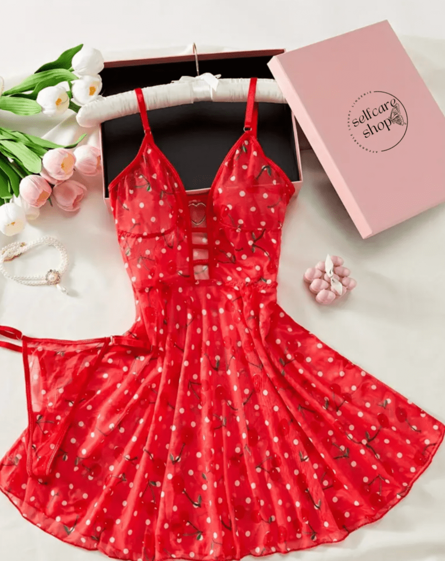 red polka dot lingerie dress Free People Margot red lace lingerie polka dot y2k 90s style slip dress