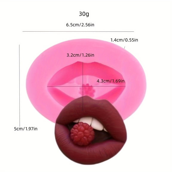 Cherry Red Lips Fondant Silicone Mold Valentine's Day Rose Lips Chocolate Candy Molds Decoration Cake Baking Tool