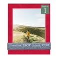 thumbnail image 1 of Cherry Red Suede Picture Frame Mat for 20x24 Frames - Fits 16x20 Photos - 1 Mat, 1 of 7