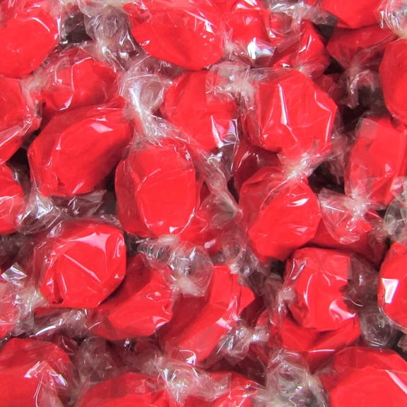 Cherry Red Taffy Chews by It's Delish, 5 lbs Bulk Bag - Individually Wrapped Gourmet Soft Fluff Taffy