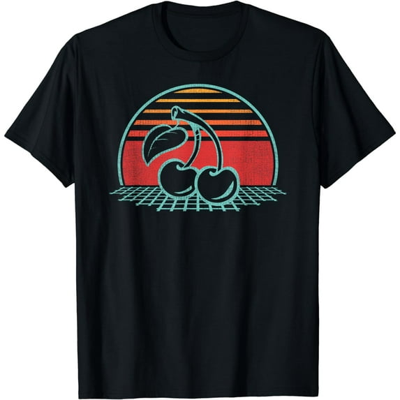 Cherry Retro Cherries Vintage 80s Style Gift T-Shirt