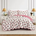 thumbnail image 1 of Cherry Reversible Scalloped 3-Piece Quilt Set - All Ages, Full/Queen, 1 of 5