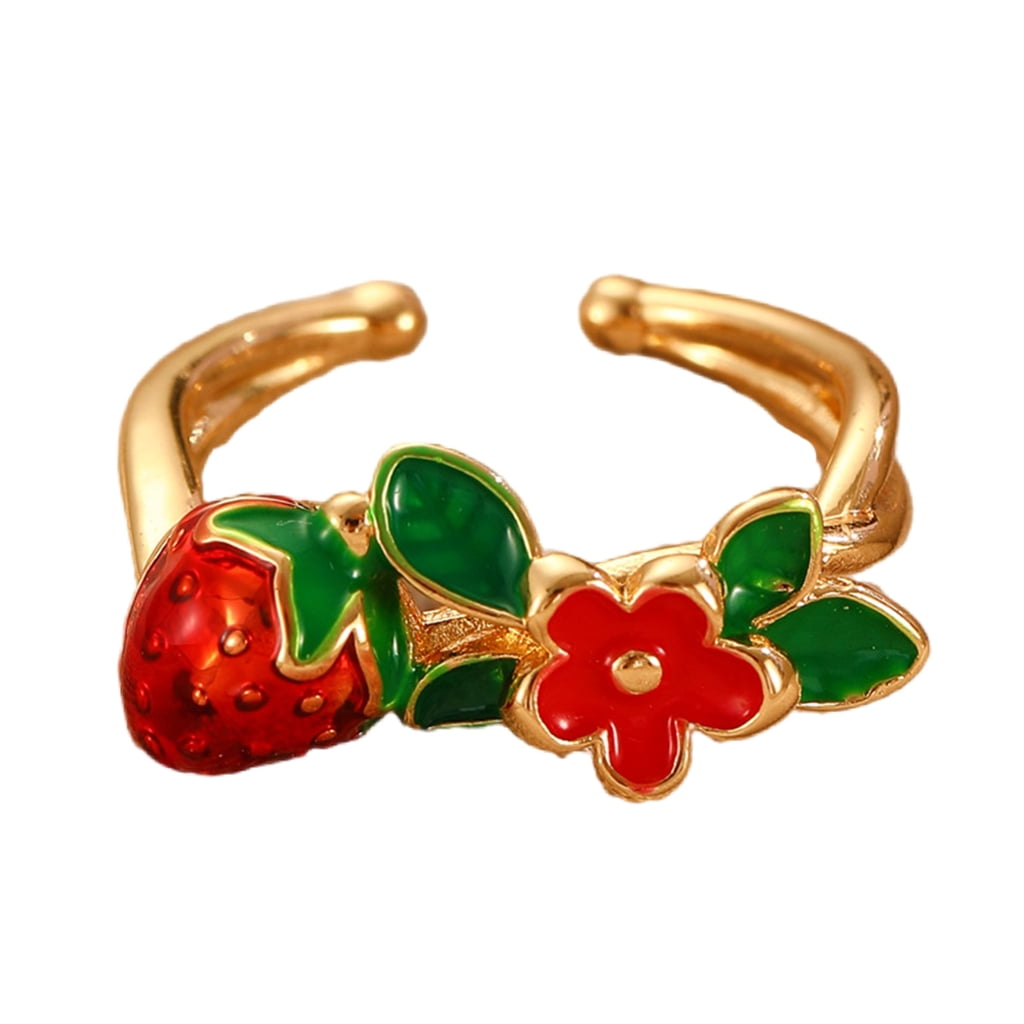 Cherry Rings Cherry Rings Elegant Abstract Rings Opening Rings Copper Texture ...