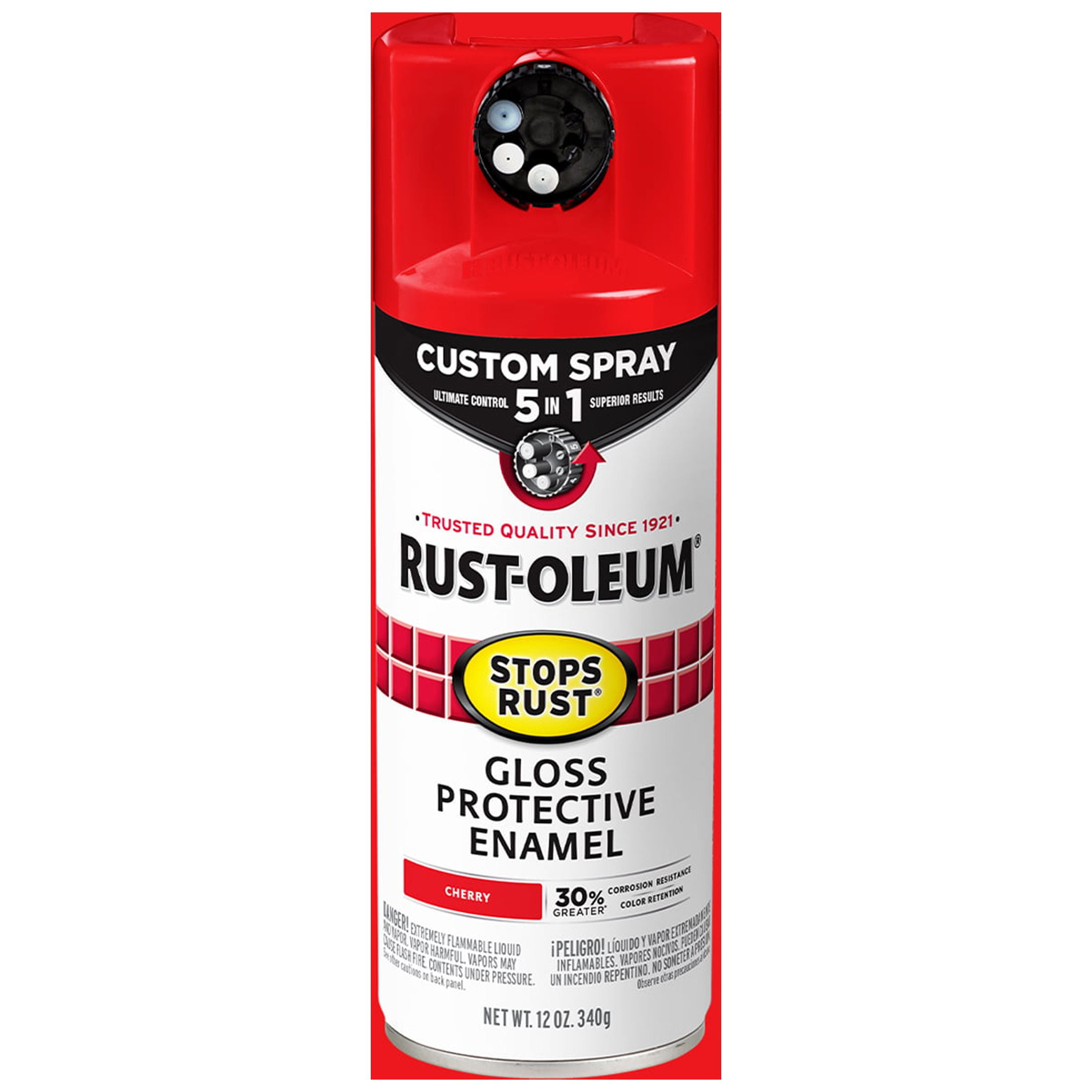 Cherry, Rust-Oleum Stops Rust Custom Spray 5 in 1 Gloss Spray Paint ...