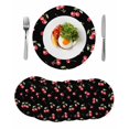 thumbnail image 1 of Cherry Rustic Round 15 Inch Placemats Set of 6, Spring Summer Tropic Fruit Black HeatResistant Non Slip Place Mats for Dining Table, Wipeable Braided Kitchen Table Mats for Housewarming, 1 of 9