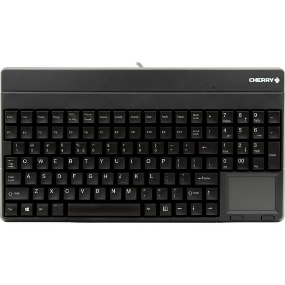 Cherry SPOS G86-62401 Compact Keyboard with Integrated Touchpad Black