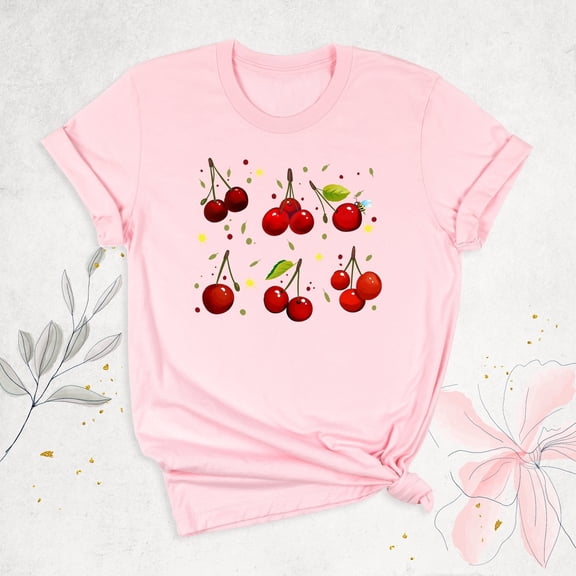 Cherry Shirt, Cherry Festival Tshirt, Aesthetic Women Shirts, Cherry Lover Gift Tee, Gardener Girl Outfits, Fruit Shirt, Cute Cherries Tee Tshirt All Size S-5XL