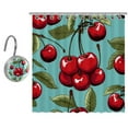 thumbnail image 1 of Cherry Shower Curtain, Bathroom Beach Decorations, 1 of 6