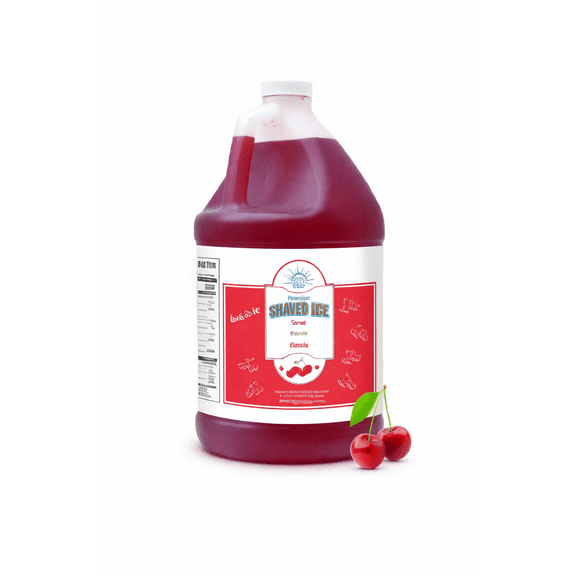 Under the Sun Products Cherry Snow Cone Syrup, 1 Gallon (128 fl oz)