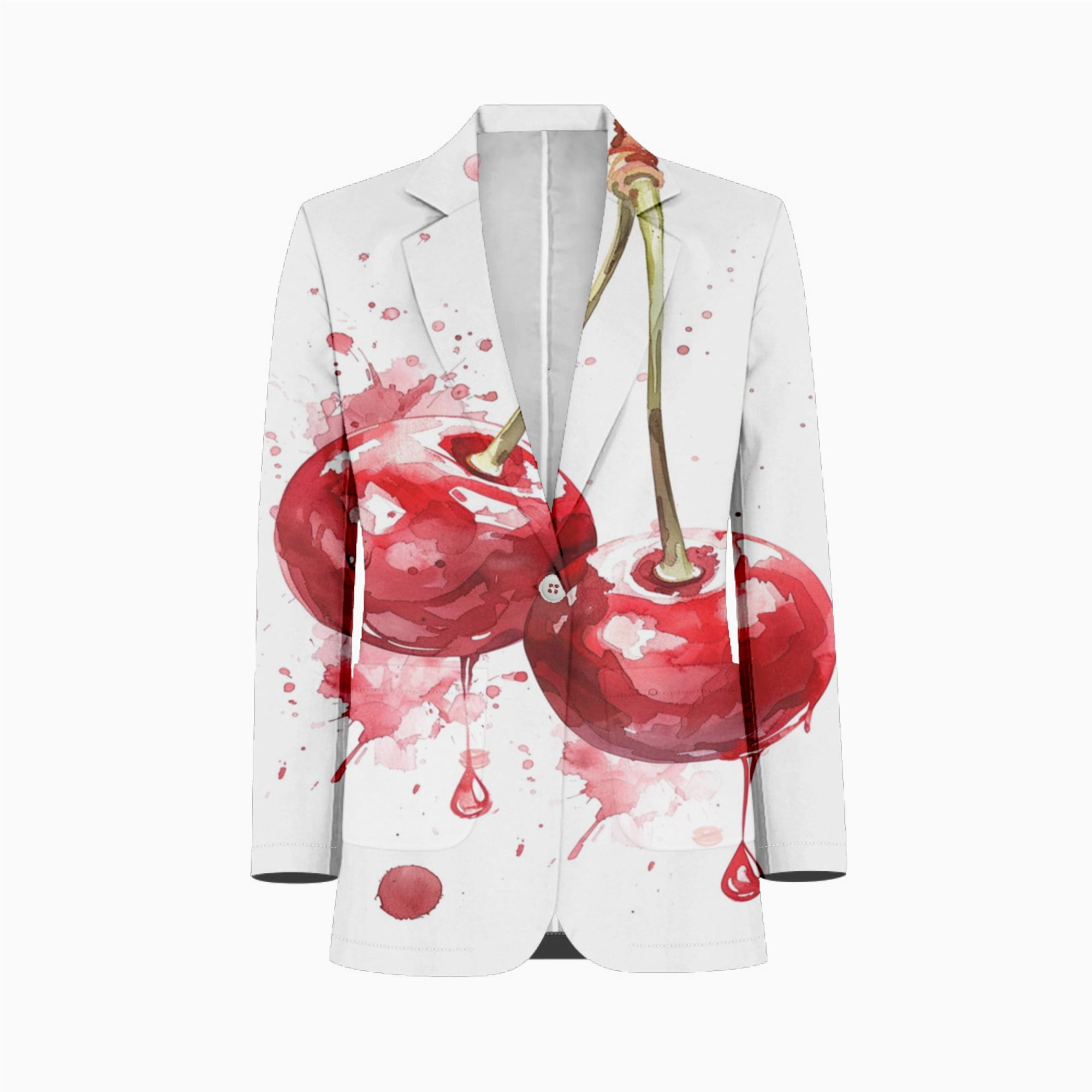 Cherry Splash Men Blazers Slim Clothing Summer Jacket Man Oversize ...