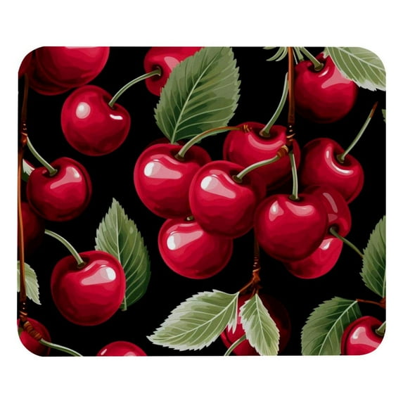 Cherry Square Desk Pad Mouse Mat Gaming Mousepad, 8.3x9.8 Inch, Non-Slip Rubber Bottom, Printed, Suitable for Office and Gaming
