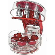 Cherry Stoner Remover,Cherry Seed Remover Multi Cherry Pitter Cherry Stone Seed Removal Core Easy Squeeze with Grip 6 Cherries Pitter Red f26