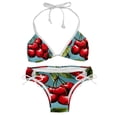 thumbnail image 1 of Cherry Stylish Bikini Set with Detachable Sponge and Adjustable Strap, Two-Pack Swim Suits for Beach and Pool Parties, 1 of 6