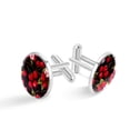 thumbnail image 1 of Cherry Stylish Shirt Cufflink Set Made of Stainless Steel for Formal Wear - for Weddings and Special Occasions - Silver Jewelry Option Available, 1 of 6