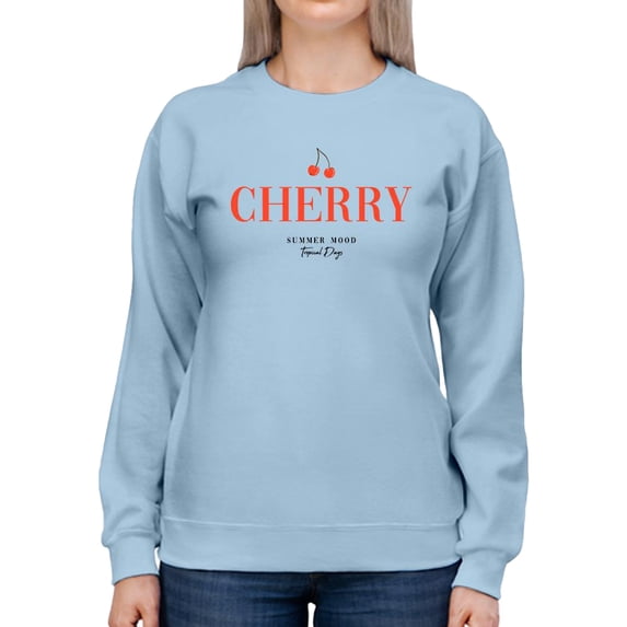 Cherry Summer Mood Sweatshirt Women -Image by Shutterstock, Female Small