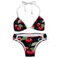 thumbnail image 1 of Cherry Swim Suit Women Bikini Set, Detachable Sponge, Adjustable Strap, Two-Pack - Beach, Pool, Vacation, 1 of 6