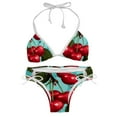thumbnail image 1 of Cherry Swim Wear Bikini Set with Detachable Sponge & Adjustable Strap, Two-Pack for Versatile Swimming Suit Styles, 1 of 6