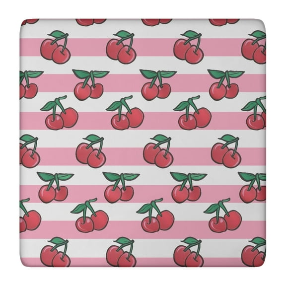 Cherry Tablecloth Red Fruit Print Cute Sweet Pattern for Cherry Lovers Kitchen or Dining Room Decor