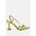 thumbnail image 1 of Cherry Tart Snake Print Spool Heel Sandals, 1 of 11