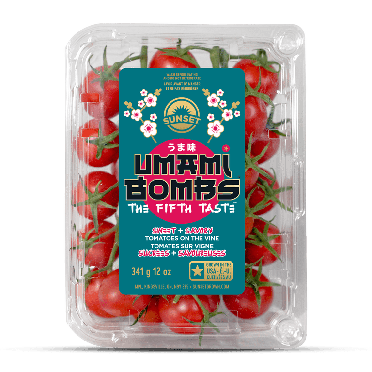 Sunset Umami Bombs Tomatoes on-the-Vine, 12 oz Package, Fresh