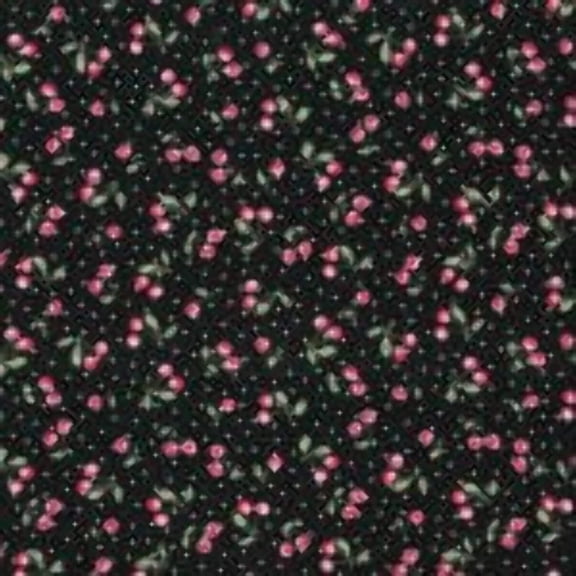 Fabric Traditions Novelty Cherries and Polka Dots on Black